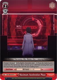 Maximum-Acceleration Phase - Sword Art Online -Alicization- Vol.2 - Weiss Schwarz card