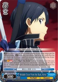 Reliable Cover From the Back, Kirito - Sword Art Online -Alicization- Vol.2 - Weiss Schwarz card