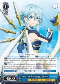 Time for Revenge, Sinon (SR) - Sword Art Online -Alicization- Vol.2 - Weiss Schwarz card
