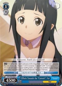 Efforts Towards the "Convert", Yui - Sword Art Online -Alicization- Vol.2 - Weiss Schwarz card
