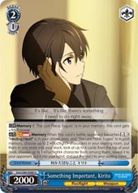 Something Important, Kirito - Sword Art Online -Alicization- Vol.2 - Weiss Schwarz card
