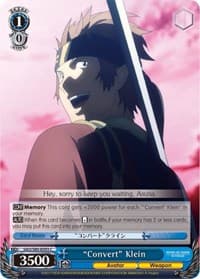 "Convert" Klein - Sword Art Online -Alicization- Vol.2 - Weiss Schwarz card