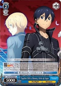 Together With a Memory, Kirito & Eugeo - Sword Art Online -Alicization- Vol.2 - Weiss Schwarz card