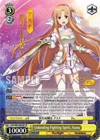 Unbending Fighting Spirit, Asuna (SP) (Serial Numbered) - Sword Art Online -Alicization- Vol.2 - Weiss Schwarz card