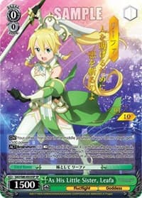 As His Little Sister, Leafa (SP) (Serial Numbered) - Sword Art Online -Alicization- Vol.2 - Weiss Schwarz card