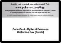 Code Card - Mythical Pokemon Collection Box [Celebi] - Generations - Pokemon card