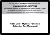 Code Card - Mythical Pokemon Collection Box [Genesect] - Generations - Pokemon card