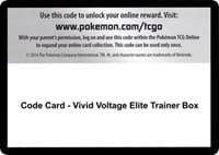 Code Card - Vivid Voltage Elite Trainer Box - SWSH04: Vivid Voltage - Pokemon card