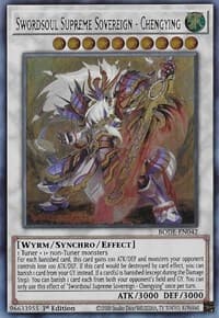 Swordsoul Supreme Sovereign - Chengying - Burst of Destiny - YuGiOh card