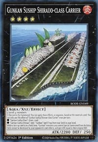 Gunkan Suship Shirauo-class Carrier - Burst of Destiny - YuGiOh card