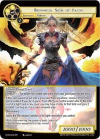 Brunhild, Sign of Faith - Game of Gods - Force of Will card