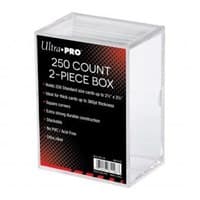 2-Piece 250 Count Clear Card Storage Box - Ultra Pro Deck Boxes - Deck Boxes card