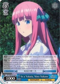 In a Yukata, Nino Nakano - The Quintessential Quintuplets - Weiss Schwarz card