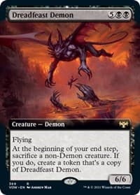 Dreadfeast Demon (Extended Art) - Innistrad: Crimson Vow - Magic: The Gathering card