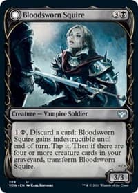 Bloodsworn Squire (Showcase) - Innistrad: Crimson Vow - Magic: The Gathering card