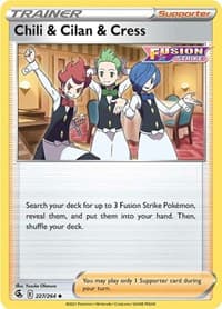 Chili & Cilan & Cress - SWSH08: Fusion Strike - Pokemon card