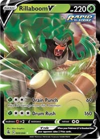 Rillaboom V - SWSH08: Fusion Strike - Pokemon card