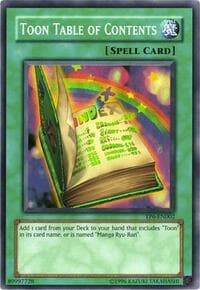 Toon Table of Contents - Tournament Pack 6 - YuGiOh card
