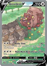 Greedent V (Alternate Full Art) - SWSH08: Fusion Strike - Pokemon card
