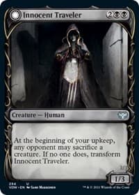 Innocent Traveler (Showcase) - Innistrad: Crimson Vow - Magic: The Gathering card