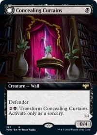 Concealing Curtains (Extended Art) - Innistrad: Crimson Vow - Magic: The Gathering card