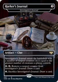 Harker's Journal - Investigator's Journal - Innistrad: Crimson Vow - Magic: The Gathering card