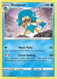 Simipour - SWSH08: Fusion Strike - Pokemon card