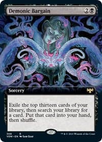 Demonic Bargain (Extended Art) - Innistrad: Crimson Vow - Magic: The Gathering card