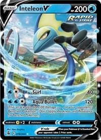 Inteleon V - SWSH08: Fusion Strike - Pokemon card