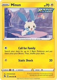 Minun - SWSH08: Fusion Strike - Pokemon card