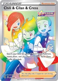 Chili & Cilan & Cress (Secret) - SWSH08: Fusion Strike - Pokemon card