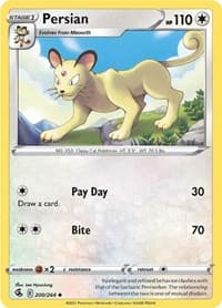 Persian - SWSH08: Fusion Strike - Pokemon card