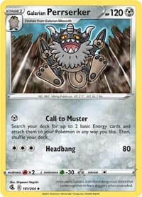 Galarian Perrserker - SWSH08: Fusion Strike - Pokemon card