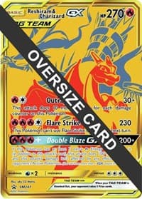 Reshiram & Charizard GX - SM247 - Jumbo Cards - Pokemon card