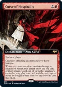 Curse of Hospitality (Extended Art) - Innistrad: Crimson Vow - Magic: The Gathering card