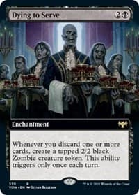 Dying to Serve (Extended Art) - Innistrad: Crimson Vow - Magic: The Gathering card