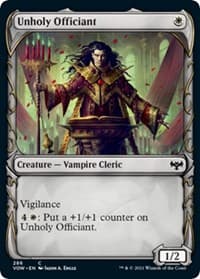 Unholy Officiant (Showcase) - Innistrad: Crimson Vow - Magic: The Gathering card