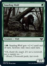 Snarling Wolf - Innistrad: Crimson Vow - Magic: The Gathering card