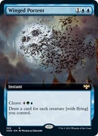 Winged Portent (Extended Art) - Innistrad: Crimson Vow - Magic: The Gathering card