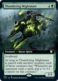 Thundering Mightmare (Extended Art) - Commander: Innistrad: Crimson Vow - Magic: The Gathering card