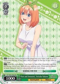 Pure and Innocent, Yotsuba Nakano - The Quintessential Quintuplets - Weiss Schwarz card