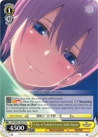 A Day of Turbulent Events, Ichika Nakano - The Quintessential Quintuplets - Weiss Schwarz card