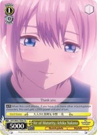 Air of Maturity, Ichika Nakano - The Quintessential Quintuplets - Weiss Schwarz card