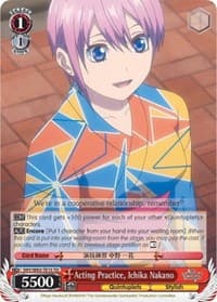 Acting Practice, Ichika Nakano - The Quintessential Quintuplets - Weiss Schwarz card