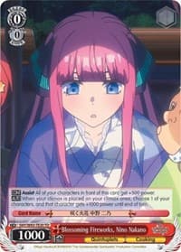 Blossoming Fireworks, Nino Nakano - The Quintessential Quintuplets - Weiss Schwarz card