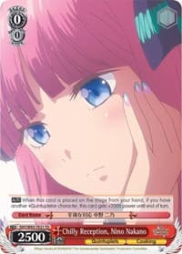 Chilly Reception, Nino Nakano - The Quintessential Quintuplets - Weiss Schwarz card