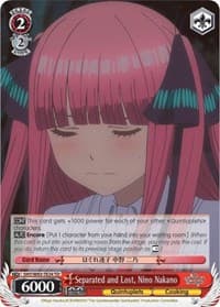 Separated and Lost, Nino Nakano - The Quintessential Quintuplets - Weiss Schwarz card