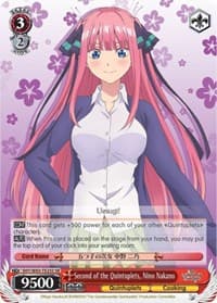 Second of the Quintuplets, Nino Nakano (SR) - The Quintessential Quintuplets - Weiss Schwarz card