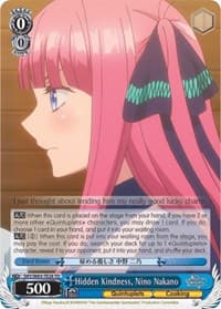 Hidden Kindness, Nino Nakano - The Quintessential Quintuplets - Weiss Schwarz card
