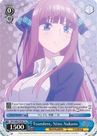 Tsundere, Nino Nakano - The Quintessential Quintuplets - Weiss Schwarz card